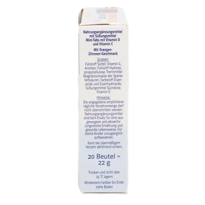 DOPPELHERZ Vitamin D+C Mini-Tabs family system 20 Stück