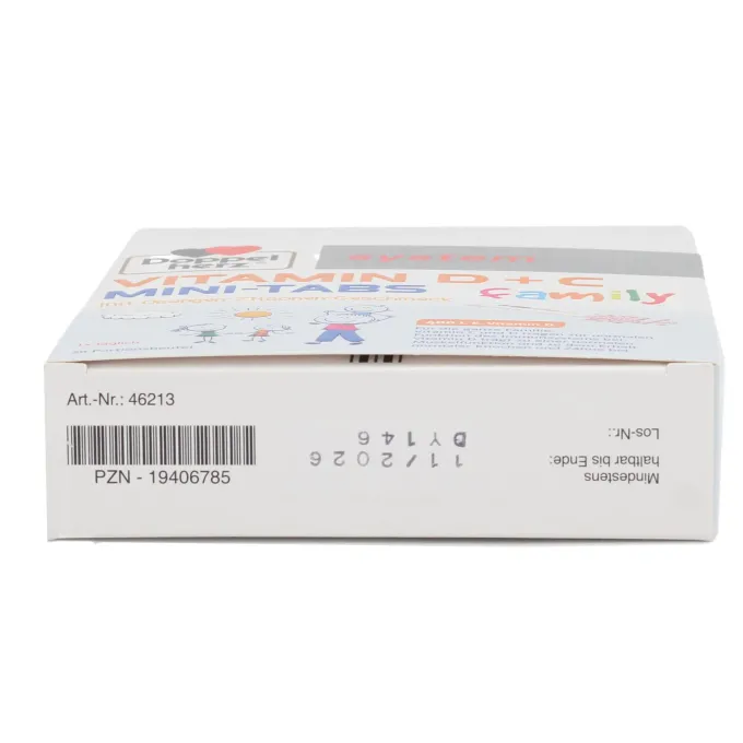 DOPPELHERZ Vitamin D+C Mini-Tabs family system 20 Stück