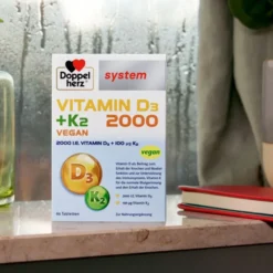 DOPPELHERZ Vitamin D3 2000+K2 system Tabletten 120 Stück