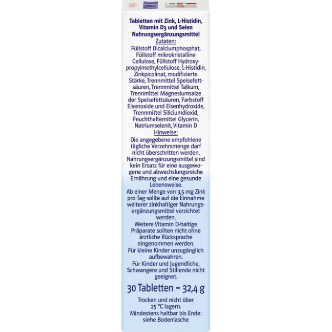 DOPPELHERZ Zink Immun Depot system Tabletten 30 Stück