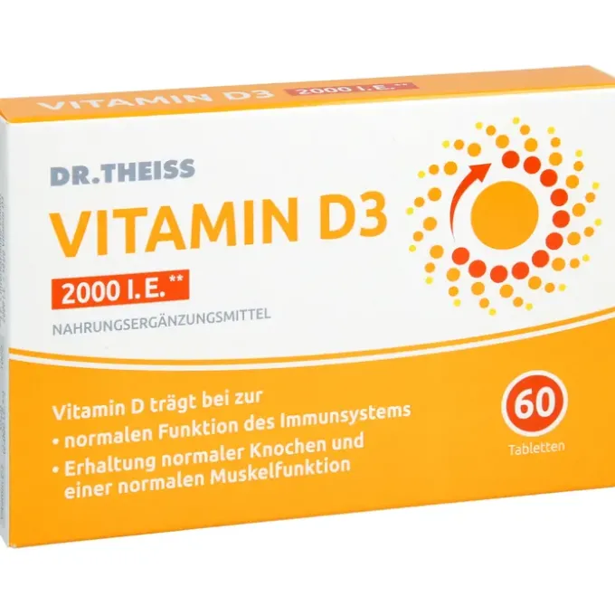 DR.THEISS Vitamin D3 Tabletten 2000 I.E. 60 Stück
