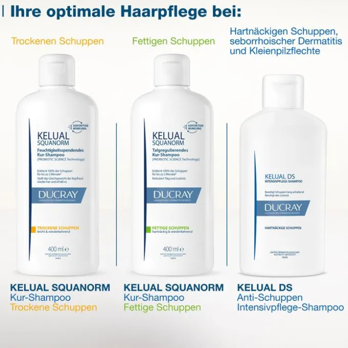 DUCRAY KELUAL SQUANORM Anti-Schuppen Shamp.fettig 400 ml