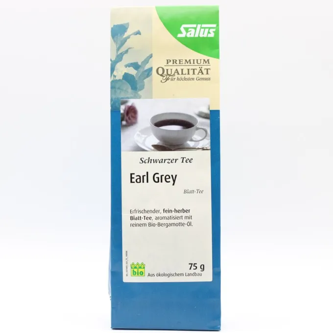 EARL Grey schwarzer Tee Blatt-Tee Bio Salus 75 g