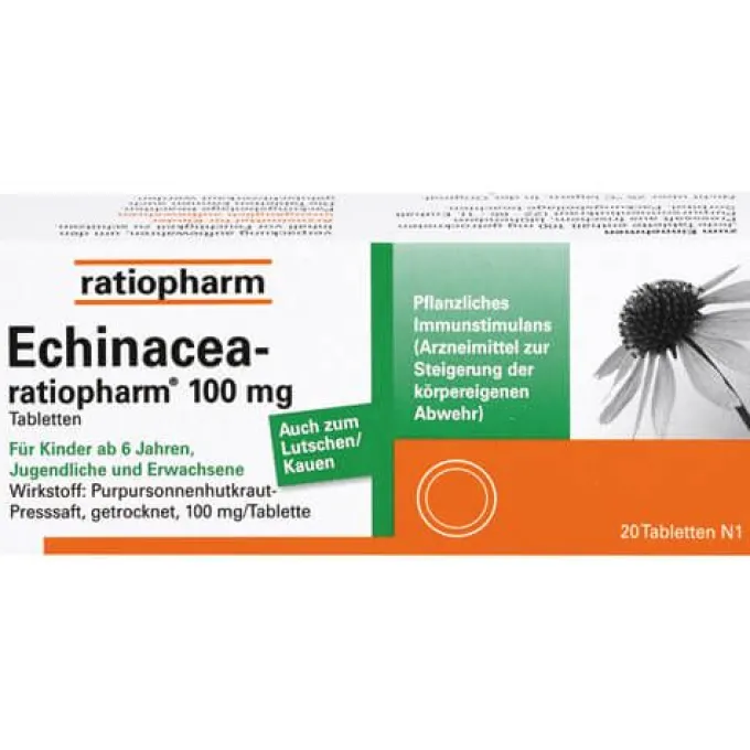 ECHINACEA-RATIOPHARM 100 mg Tabletten 20 St