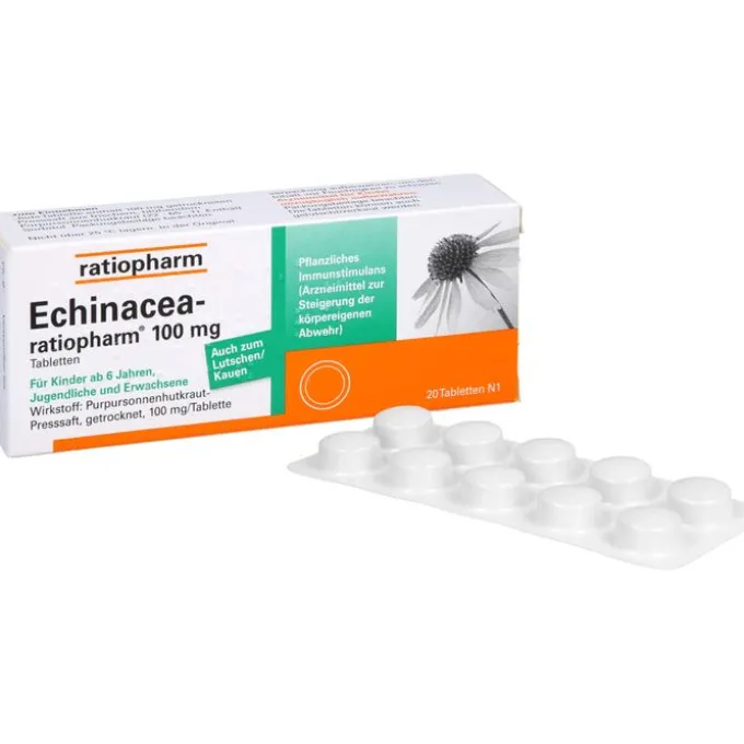 ECHINACEA-RATIOPHARM 100 mg Tabletten 20 St
