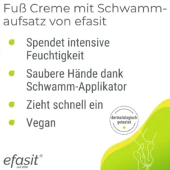 EFASIT Fuß Creme mit Schwammaufsatz 75 ml