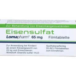 EISENSULFAT Lomapharm 65 mg überzogene Tab. 20 St