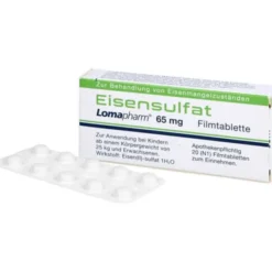 EISENSULFAT Lomapharm 65 mg überzogene Tab. 20 St