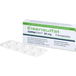 EISENSULFAT Lomapharm 65 mg überzogene Tab. 20 St