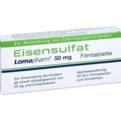 EISENSULFAT Lomapharm 50 mg Filmtabletten 20 St