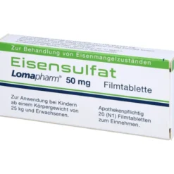EISENSULFAT Lomapharm 50 mg Filmtabletten 20 St