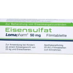 EISENSULFAT Lomapharm 50 mg Filmtabletten 20 St