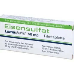 EISENSULFAT Lomapharm 50 mg Filmtabletten 20 St