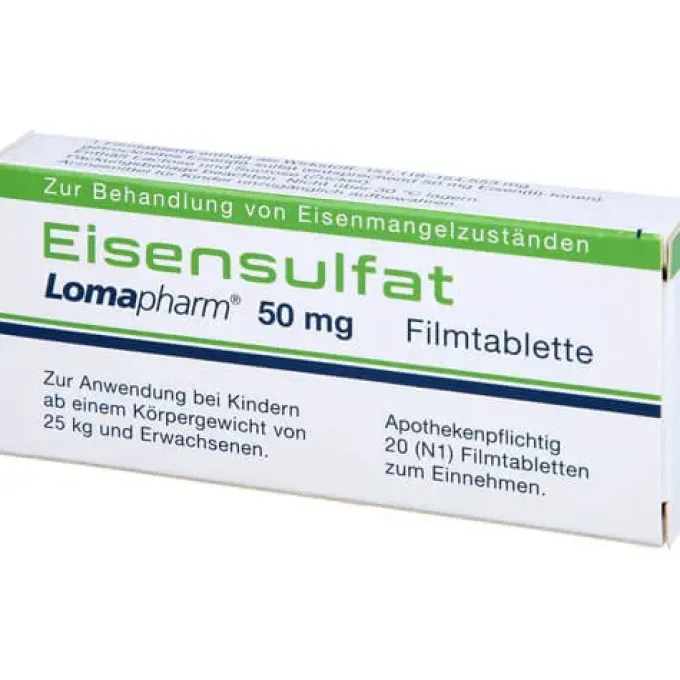 EISENSULFAT Lomapharm 50 mg Filmtabletten 20 St