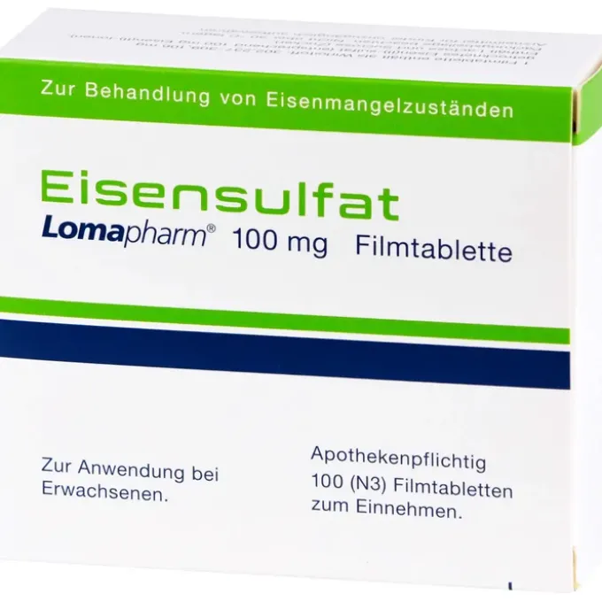 EISENSULFAT Lomapharm 100 mg Filmtabletten 100 St