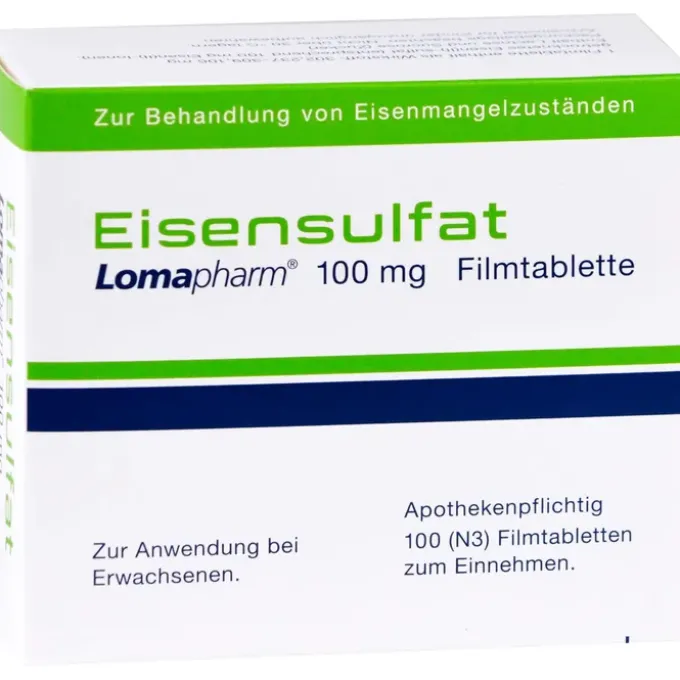 EISENSULFAT Lomapharm 100 mg Filmtabletten 100 St
