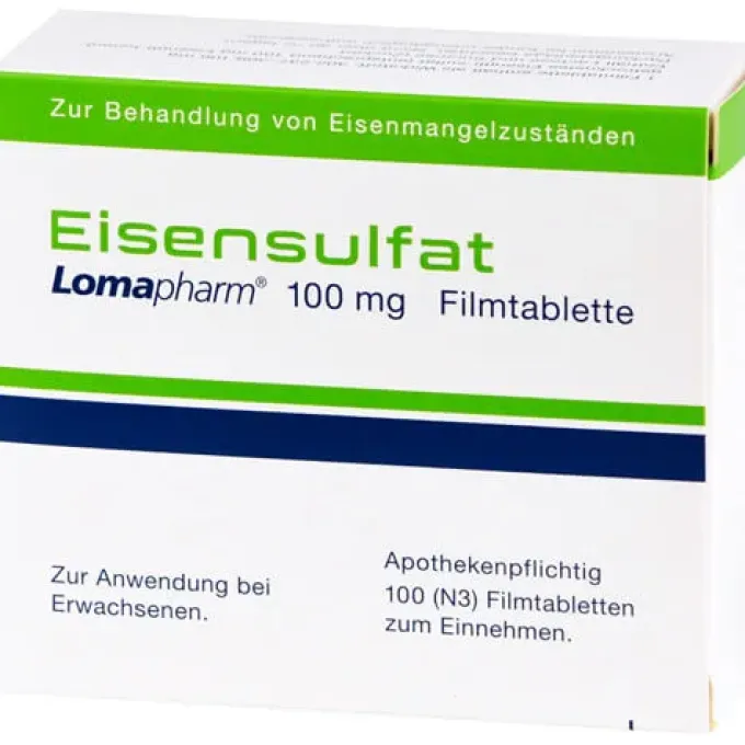 EISENSULFAT Lomapharm 100 mg Filmtabletten 100 St