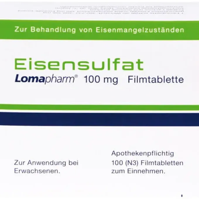 EISENSULFAT Lomapharm 100 mg Filmtabletten 100 St