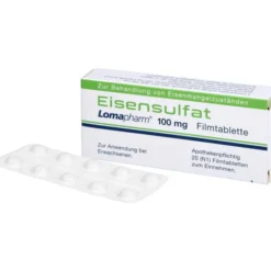 EISENSULFAT Lomapharm 100 mg Filmtabletten 20 St