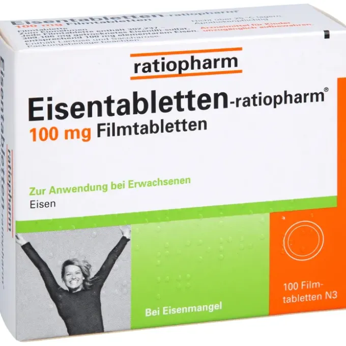EISENTABLETTEN-ratiopharm 100 mg Filmtabletten 100 St