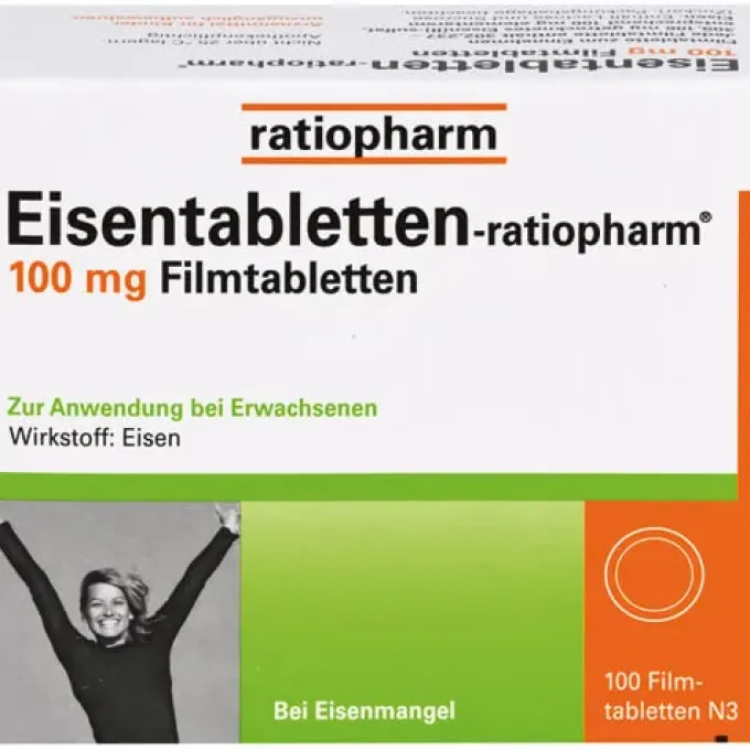 EISENTABLETTEN-ratiopharm 100 mg Filmtabletten 100 St