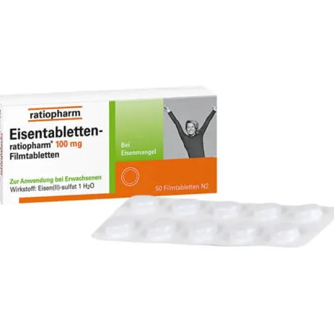EISENTABLETTEN-ratiopharm 100 mg Filmtabletten 100 St