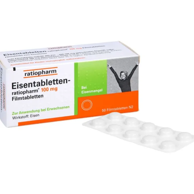 EISENTABLETTEN-ratiopharm 100 mg Filmtabletten 50 St