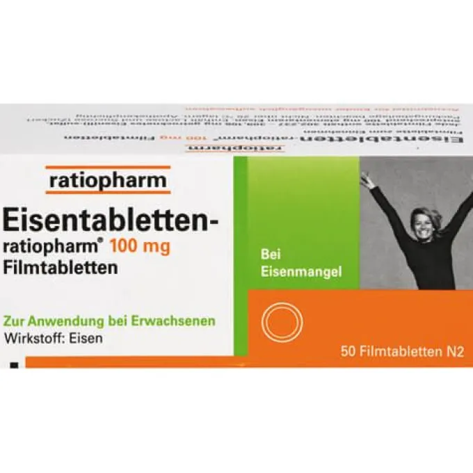 EISENTABLETTEN-ratiopharm 100 mg Filmtabletten 50 St