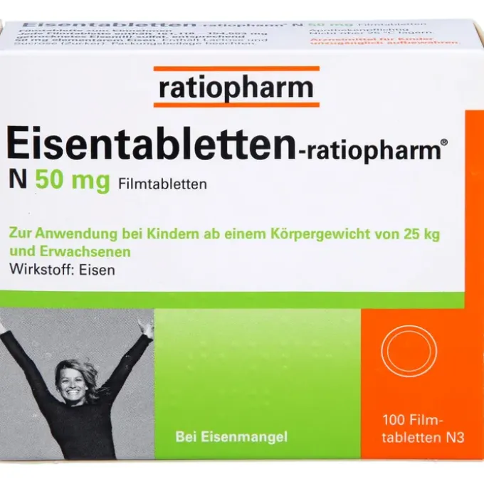 EISENTABLETTEN-ratiopharm N 50 mg Filmtabletten 100 St