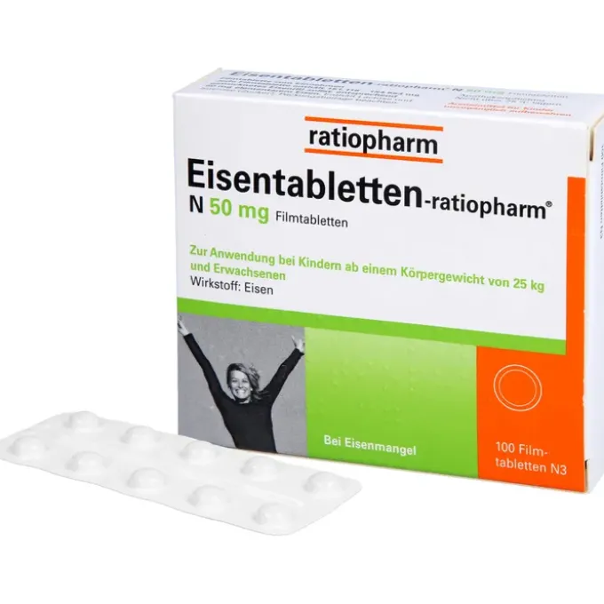 EISENTABLETTEN-ratiopharm N 50 mg Filmtabletten 100 St