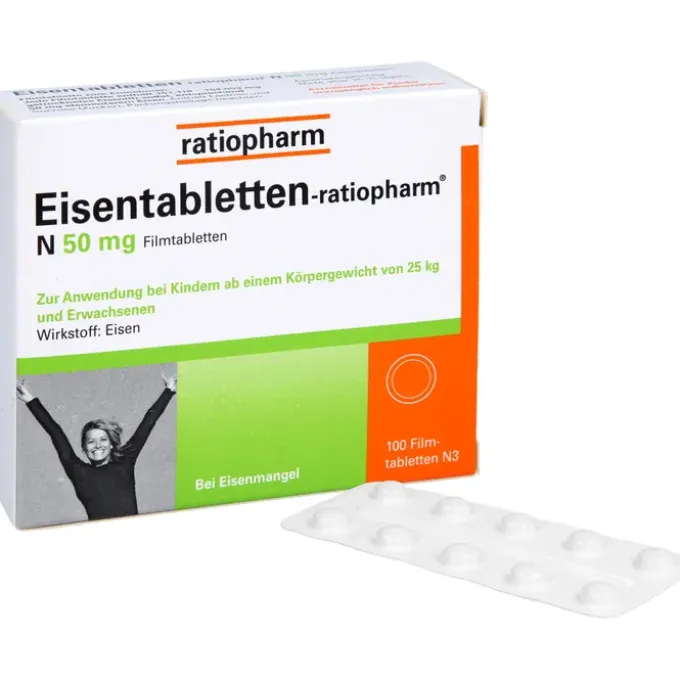 EISENTABLETTEN-ratiopharm N 50 mg Filmtabletten 100 St