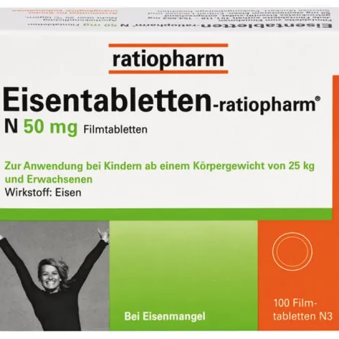 EISENTABLETTEN-ratiopharm N 50 mg Filmtabletten 100 St