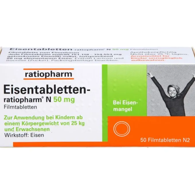EISENTABLETTEN-ratiopharm N 50 mg Filmtabletten 50 St