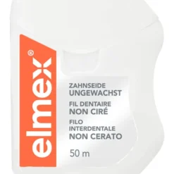 ELMEX Zahnseide ungewachst mit Aminfluorid 50 m