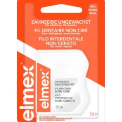 ELMEX Zahnseide ungewachst mit Aminfluorid 50 m