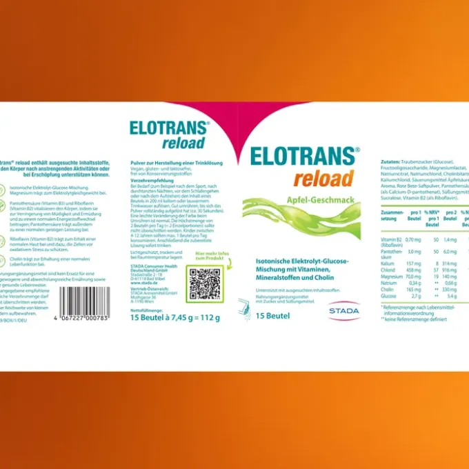 ELOTRANS reload Elektrolyt-Pulver Apfel Btl. 111,75 g