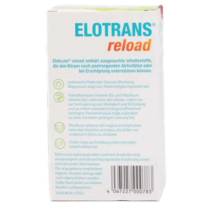 ELOTRANS reload Elektrolyt-Pulver Apfel Btl. 111,75 g
