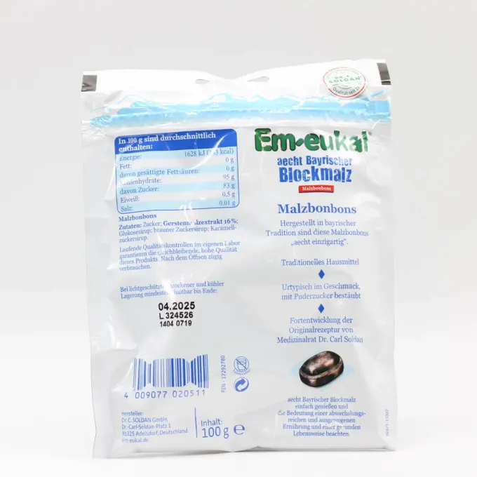 EM-EUKAL Bonbons aecht Bayrischer Blockmalz gg.Azh 100 g
