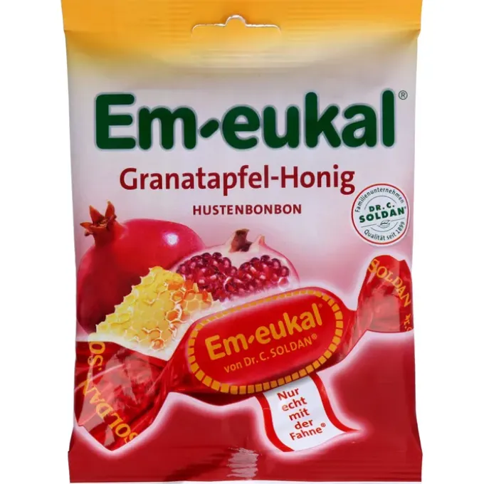 EM-EUKAL Bonbons Granatapfel-Honig zuckerhaltig 75 g