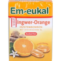 EM-EUKAL Bonbons Ingwer Orange zuckerfrei Box 50 g