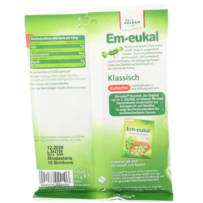 EM-EUKAL Bonbons klassisch zuckerfrei 75 g