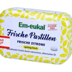 EM-EUKAL Frische Pastillen Zitrone zuckerfrei 20 g