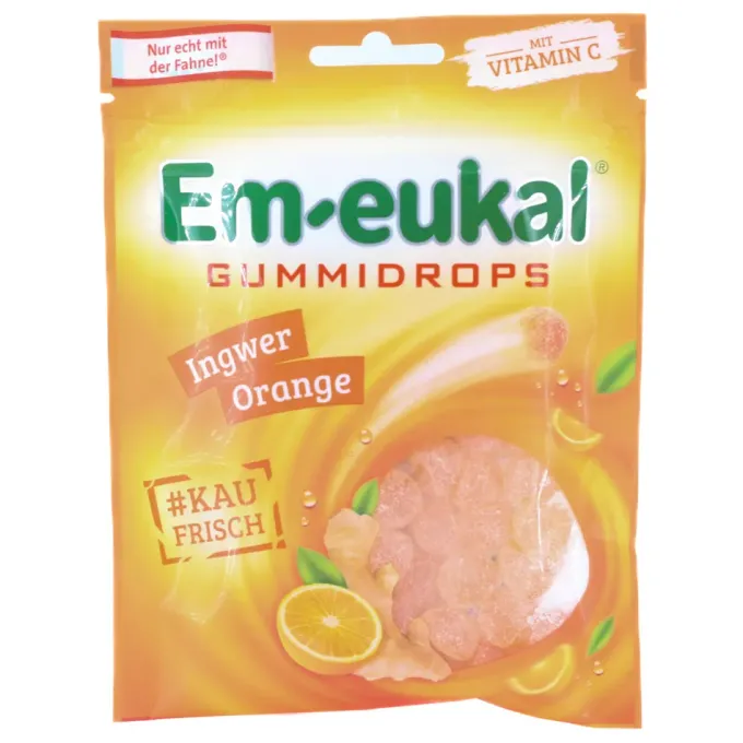 EM-EUKAL Gummidrops Ingwer-Orange zuckerhaltig 90 g