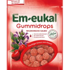 EM-EUKAL Gummidrops Wildkirsche-Salbei zuckerhalt. 90 g