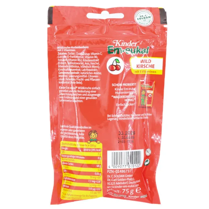 EM-EUKAL Kinder Bonbons zuckerhaltig 75 g