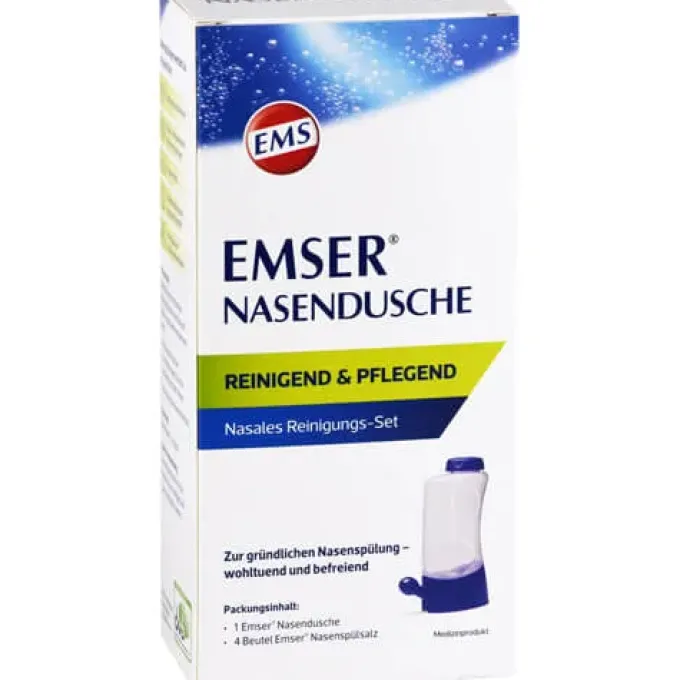 EMSER Nasendusche mit 4 Btl.Nasenspülsalz 1 St