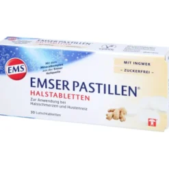 EMSER Pastillen Halstabletten m.Ingwer zuckerfrei 30 St