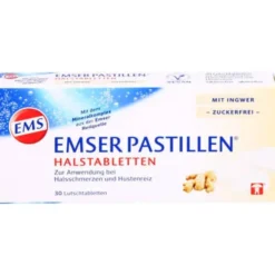 EMSER Pastillen Halstabletten m.Ingwer zuckerfrei 30 St