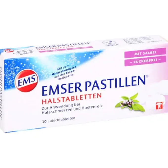 EMSER Pastillen mit Salbei zuckerfrei 30 St