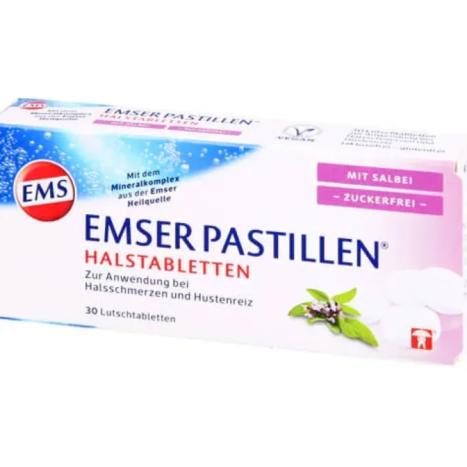 EMSER Pastillen mit Salbei zuckerfrei 30 St